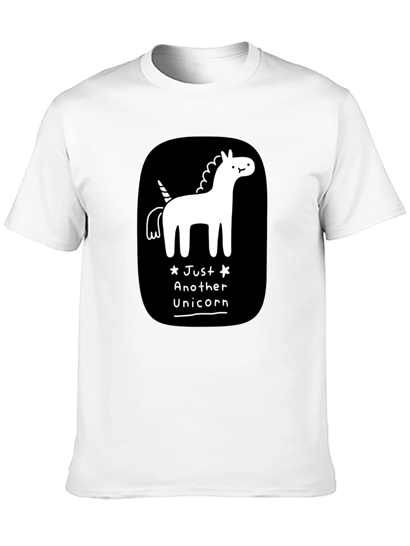 Just Another Unicorn Black Graphic T-Shirt