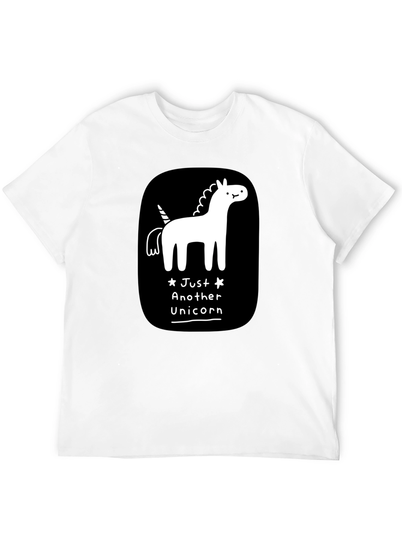 Just Another Unicorn Black Graphic T-Shirt