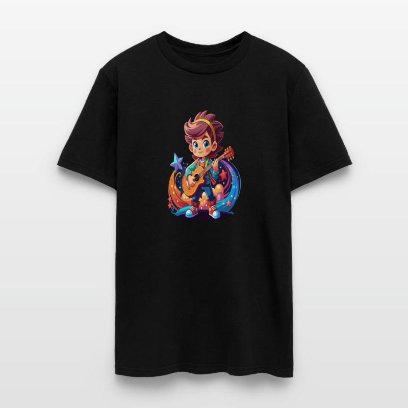 Starry Serenade Kawaii Guitarist Kid