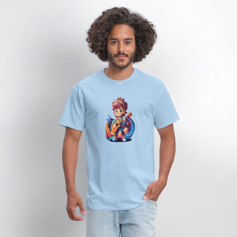 Starry Serenade Kawaii Guitarist Kid