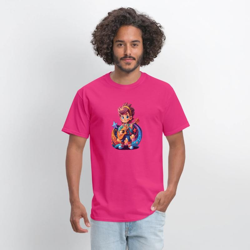 Starry Serenade Kawaii Guitarist Kid