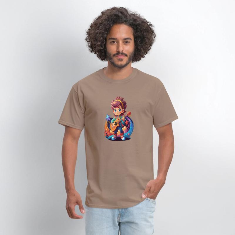 Starry Serenade Kawaii Guitarist Kid