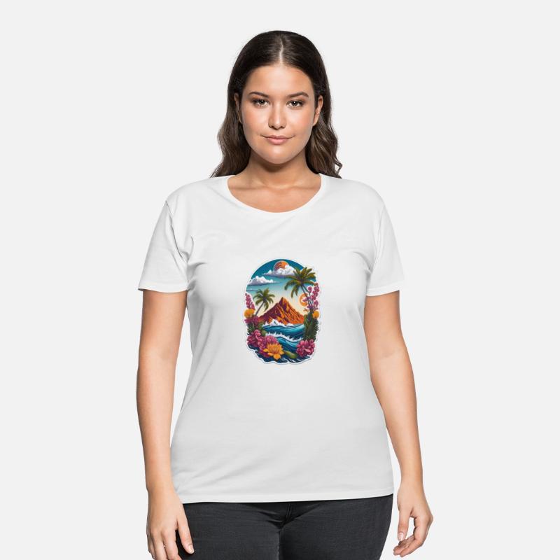 sticker artwork of t shirt graphic plam tree