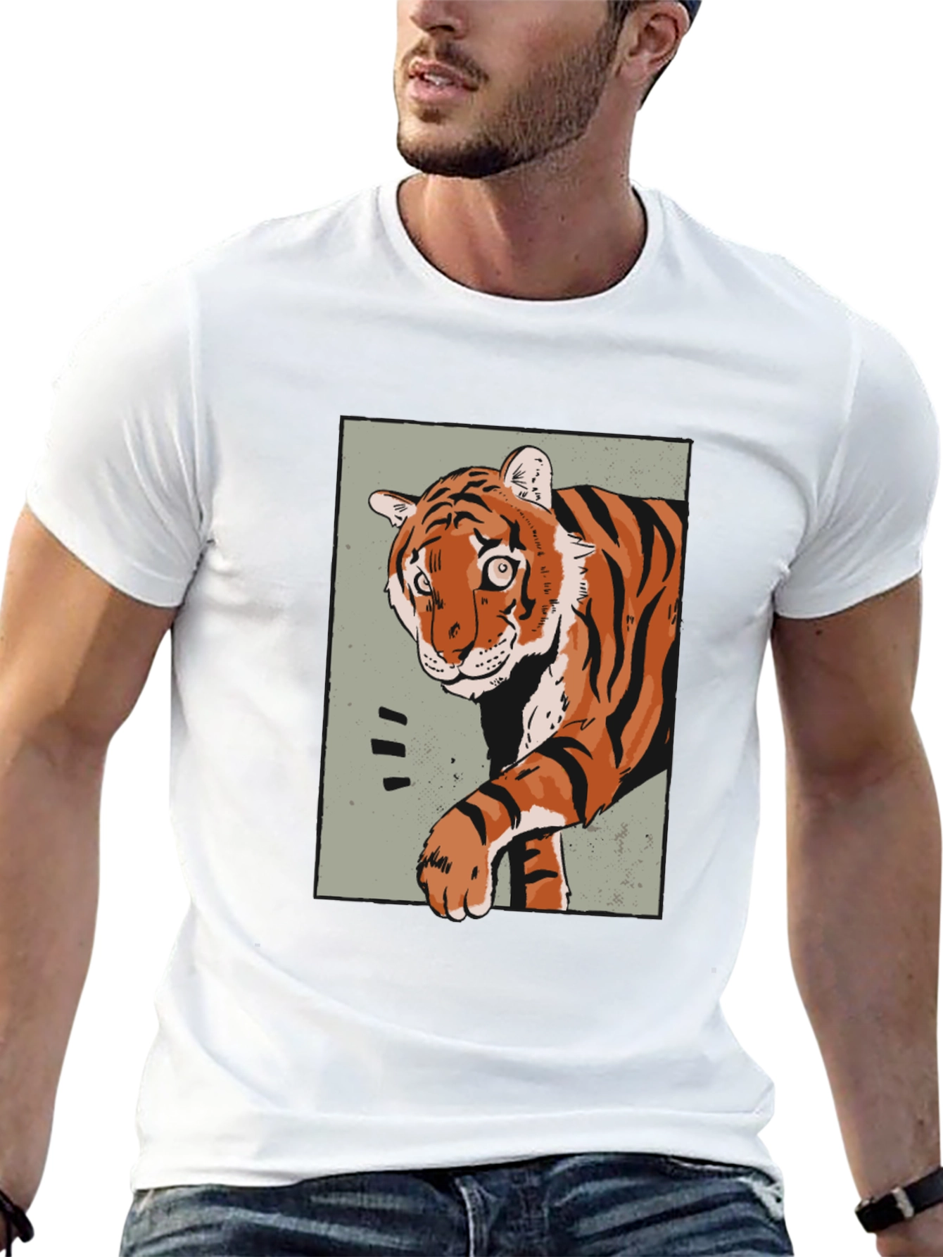Tiger Graphic Print T-Shirt