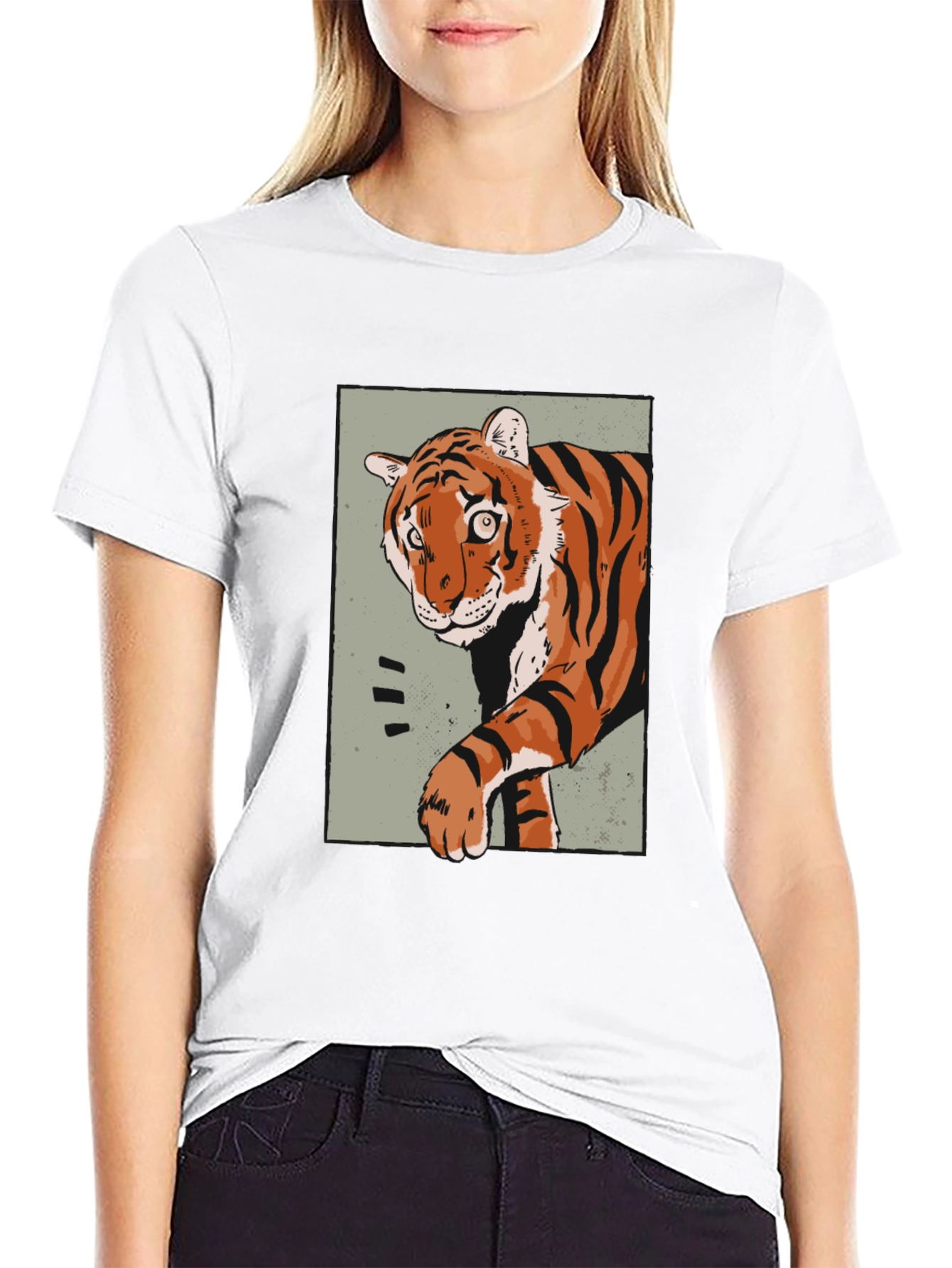 Tiger Graphic Print T-Shirt