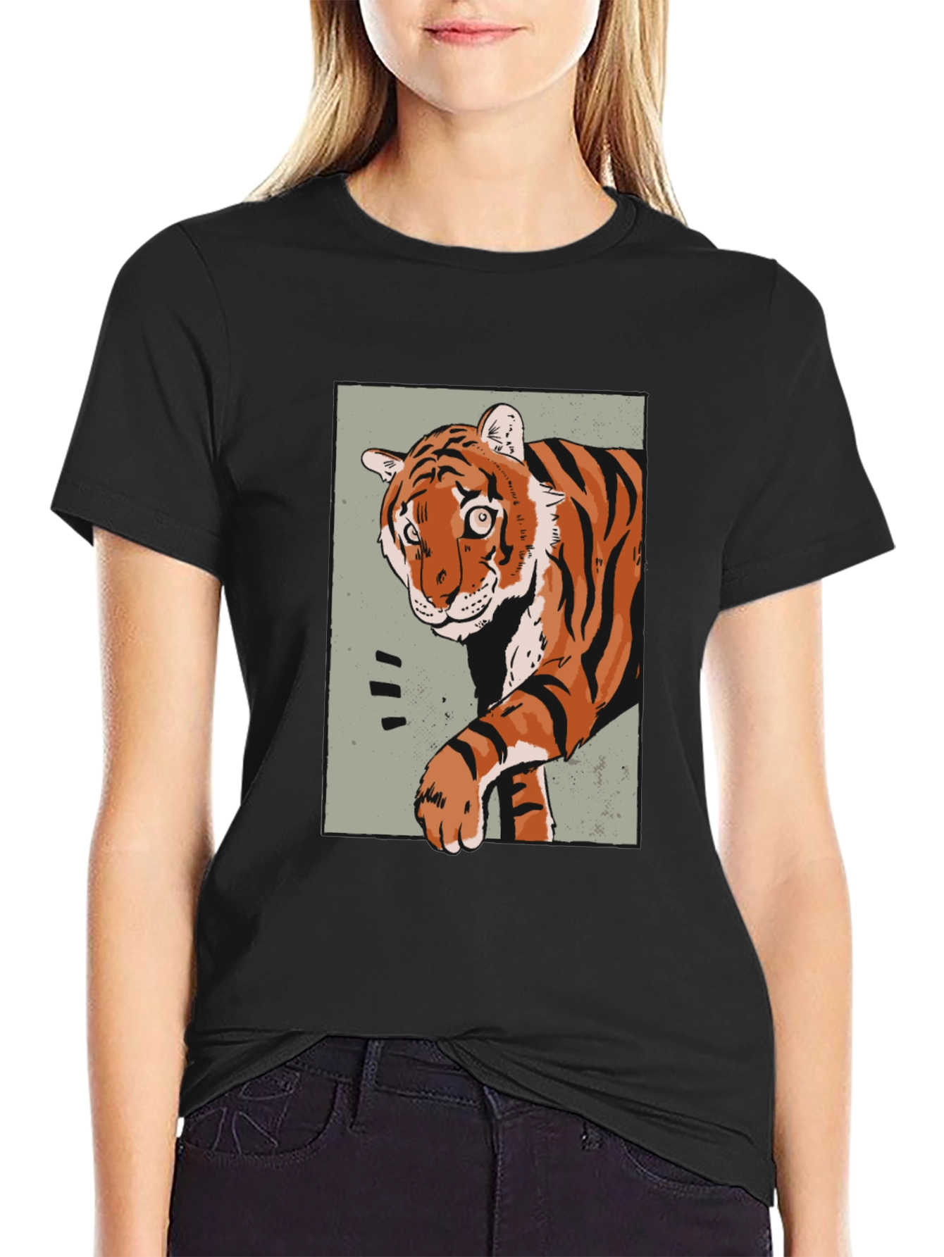 Tiger Graphic Print T-Shirt