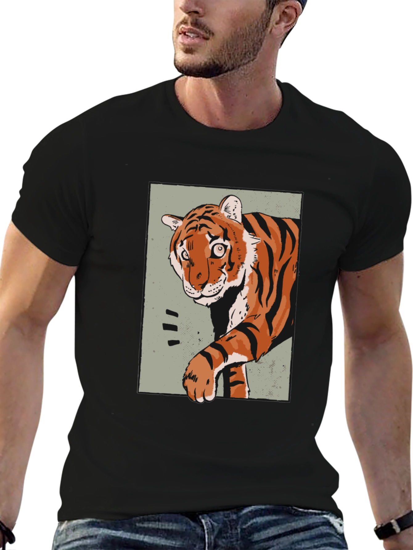 Tiger Graphic Print T-Shirt