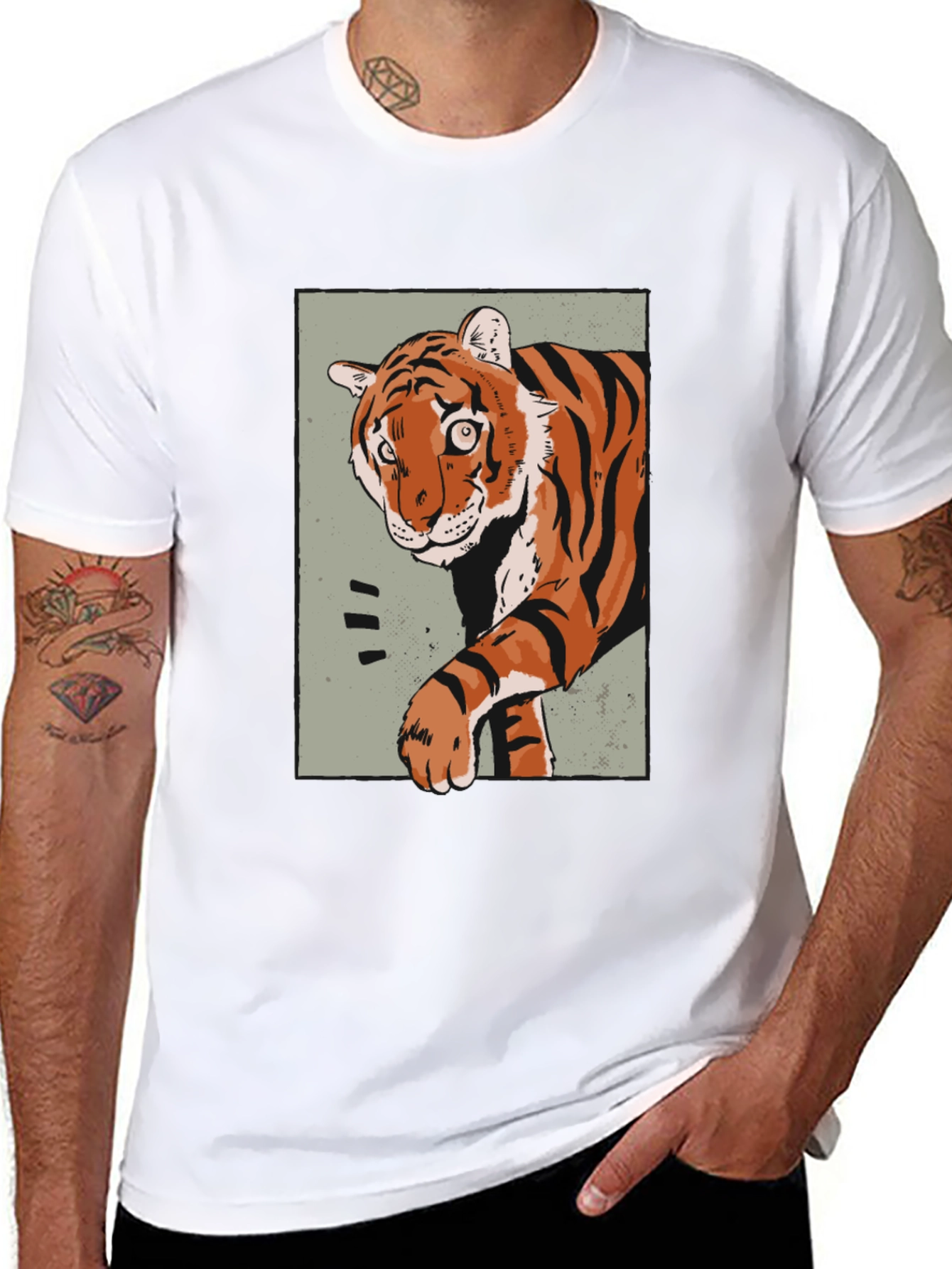 Tiger Graphic Print T-Shirt