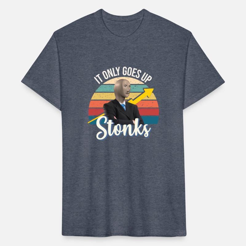 Stonks only go up dank meme man