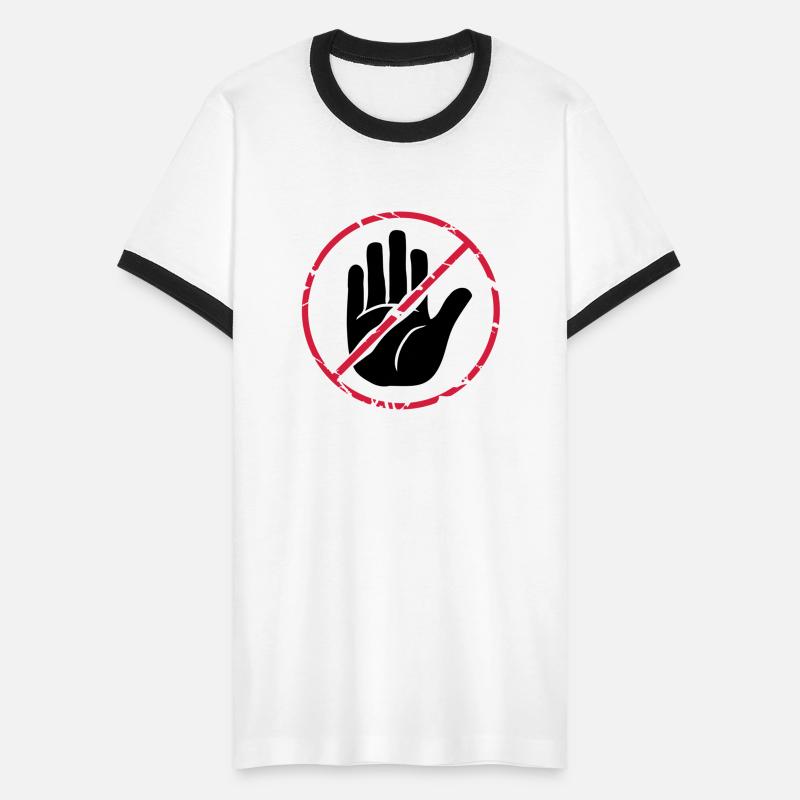 Stop sign hand crossed
