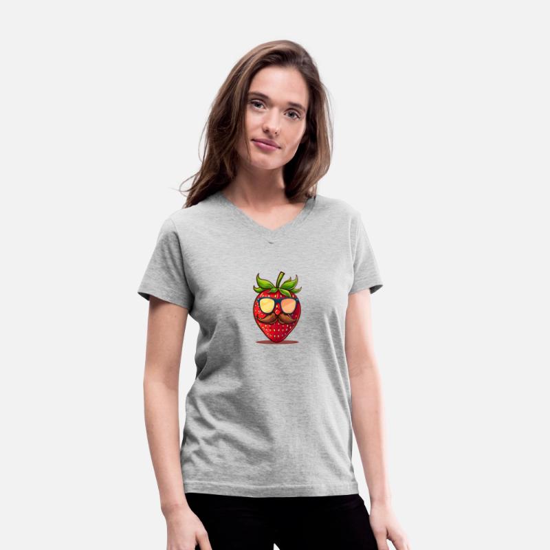 Strawberry Sunglasses Mustache Fruits