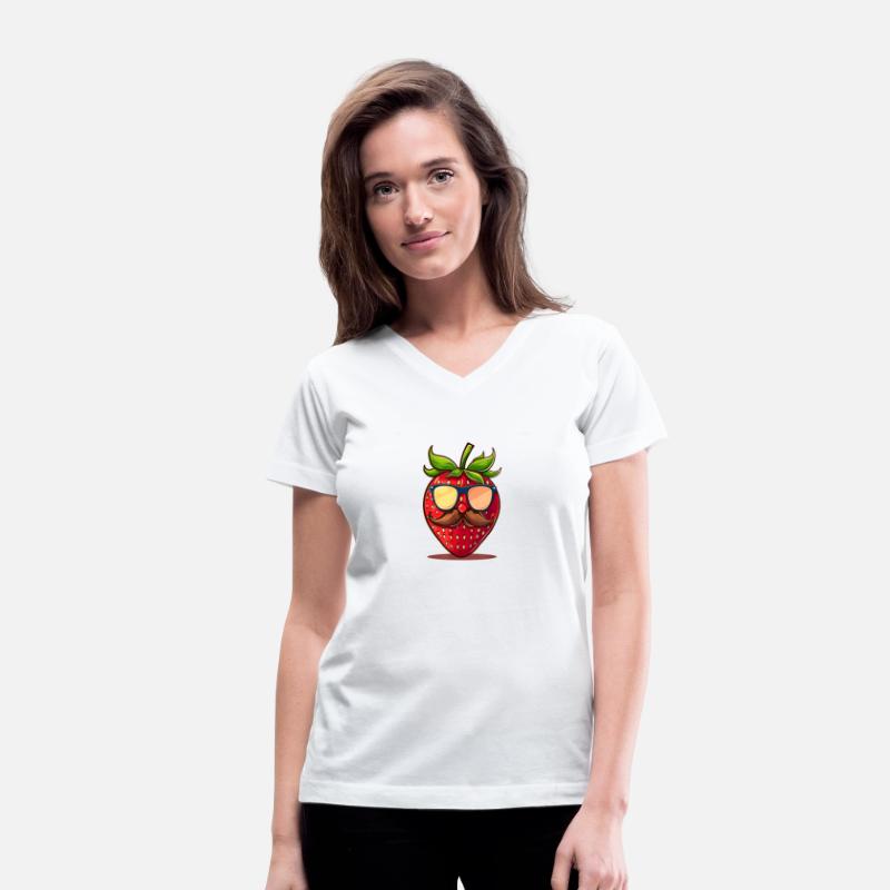 Strawberry Sunglasses Mustache Fruits