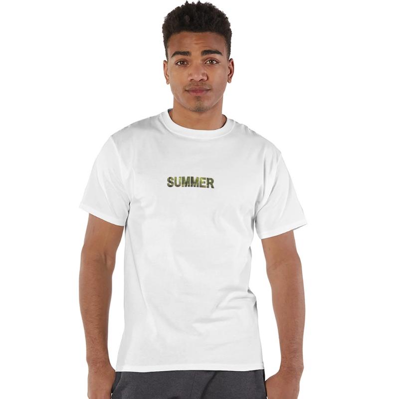 Summer Font With Forest Background Graphic Tee