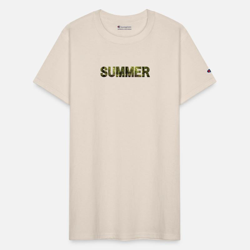 Summer Font With Forest Background Graphic Tee