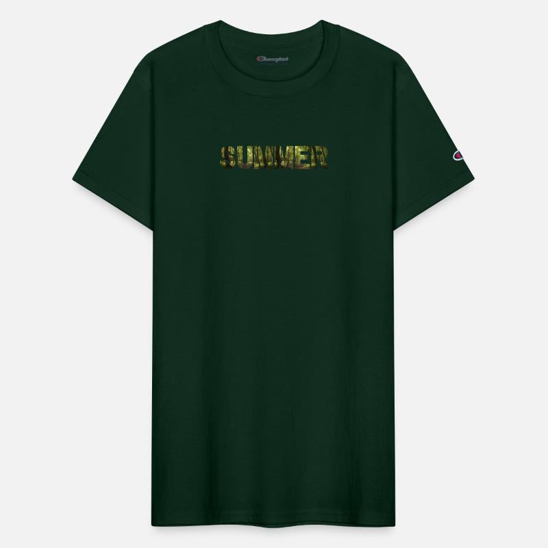 Summer Font With Forest Background Graphic Tee