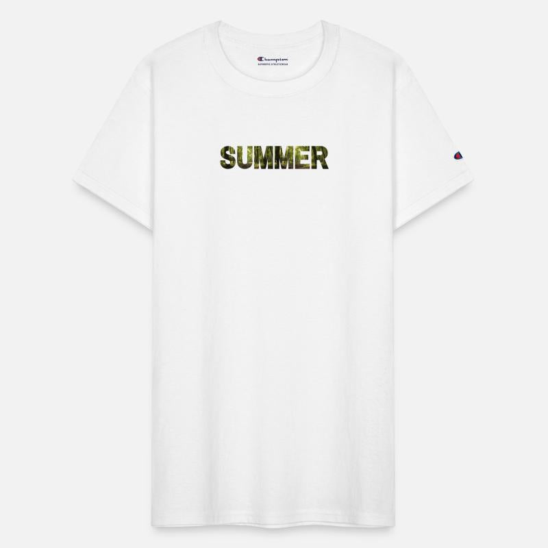 Summer Font With Forest Background Graphic Tee