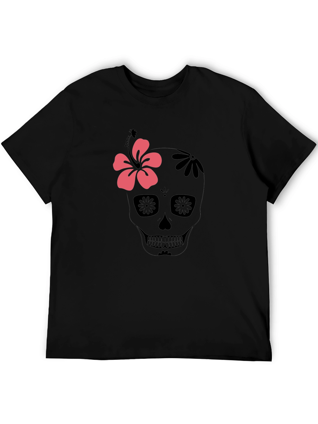 Sugar Skull Floral Graphic T-Shirt