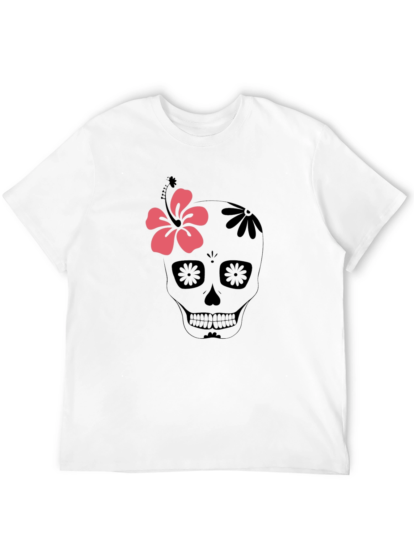 Sugar Skull Floral Graphic T-Shirt