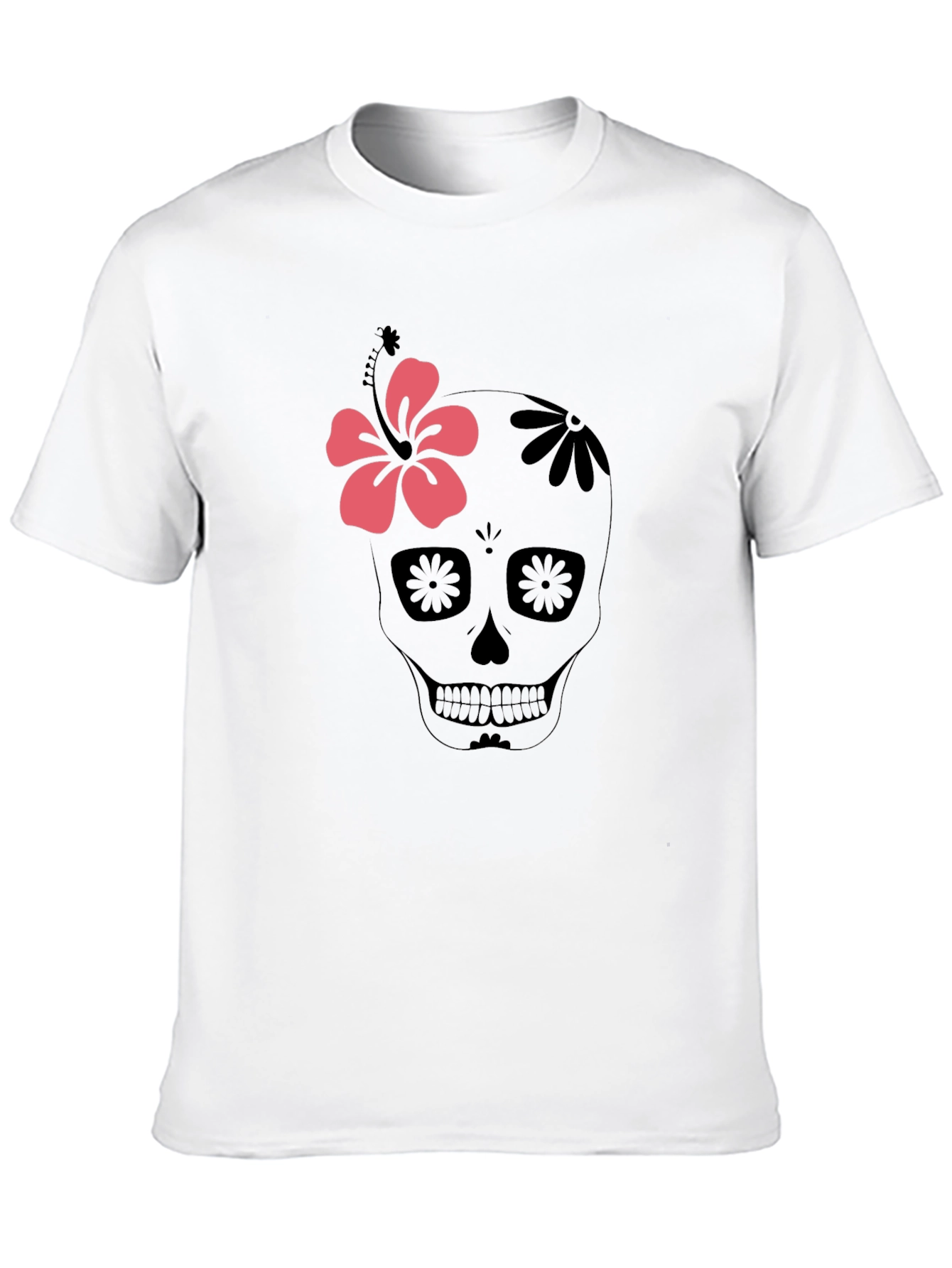 Sugar Skull Floral Graphic T-Shirt
