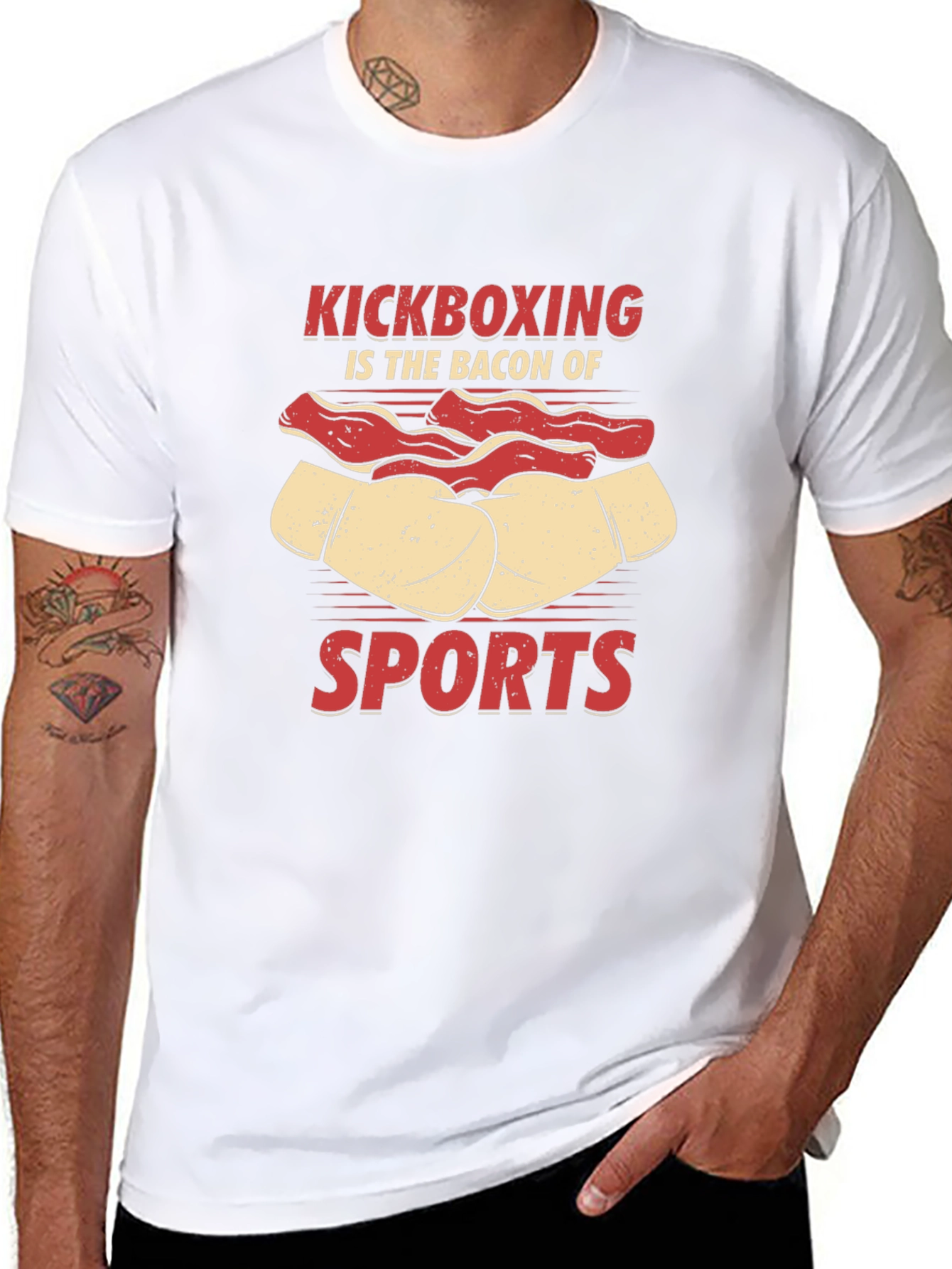 Kickboxing Bacon Sports T-Shirt