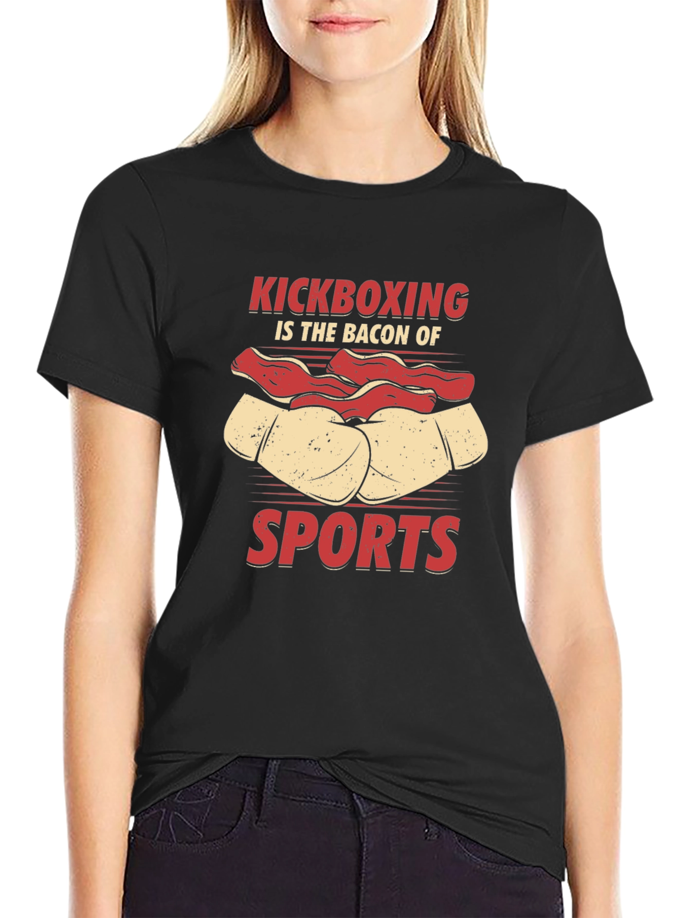 Kickboxing Bacon Sports T-Shirt