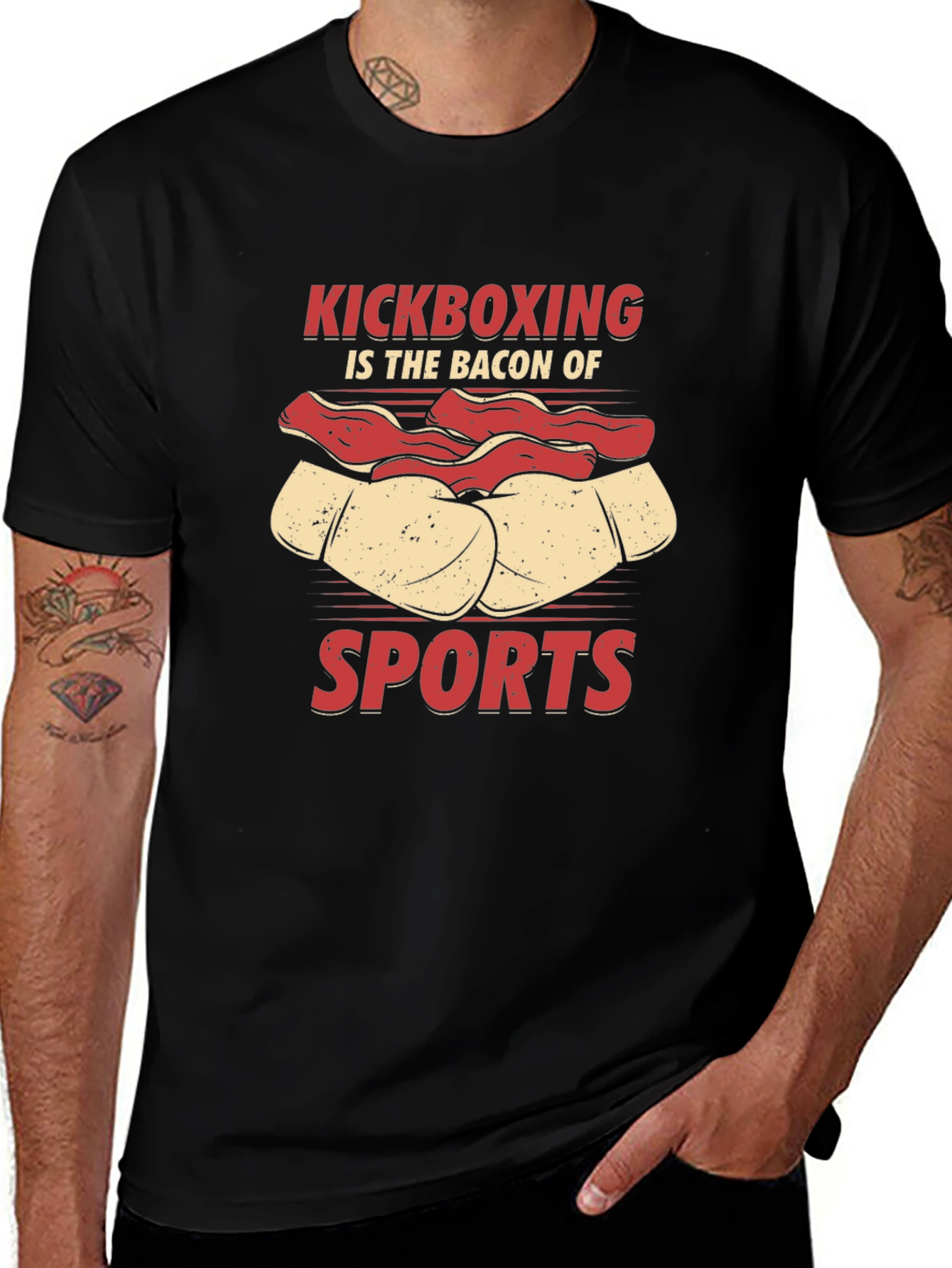 Kickboxing Bacon Sports T-Shirt