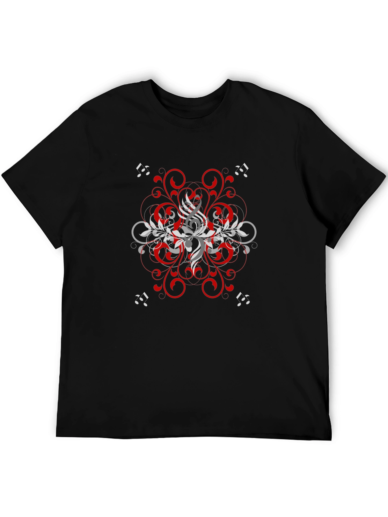 Stylish Black Tee with Abstract Graphic Design