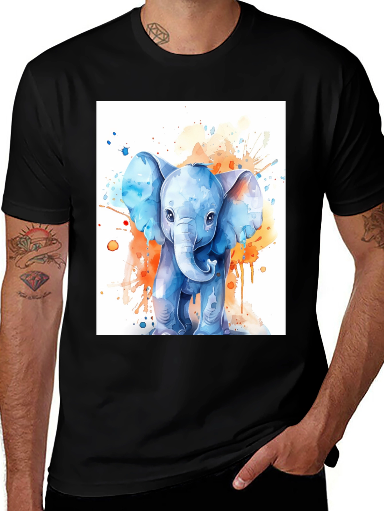 Baby Elephant Watercolor T-Shirt
