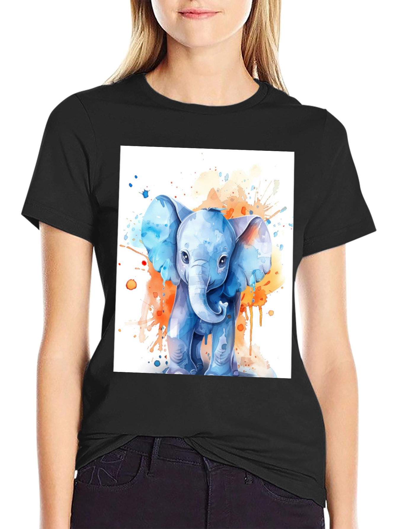 Baby Elephant Watercolor T-Shirt