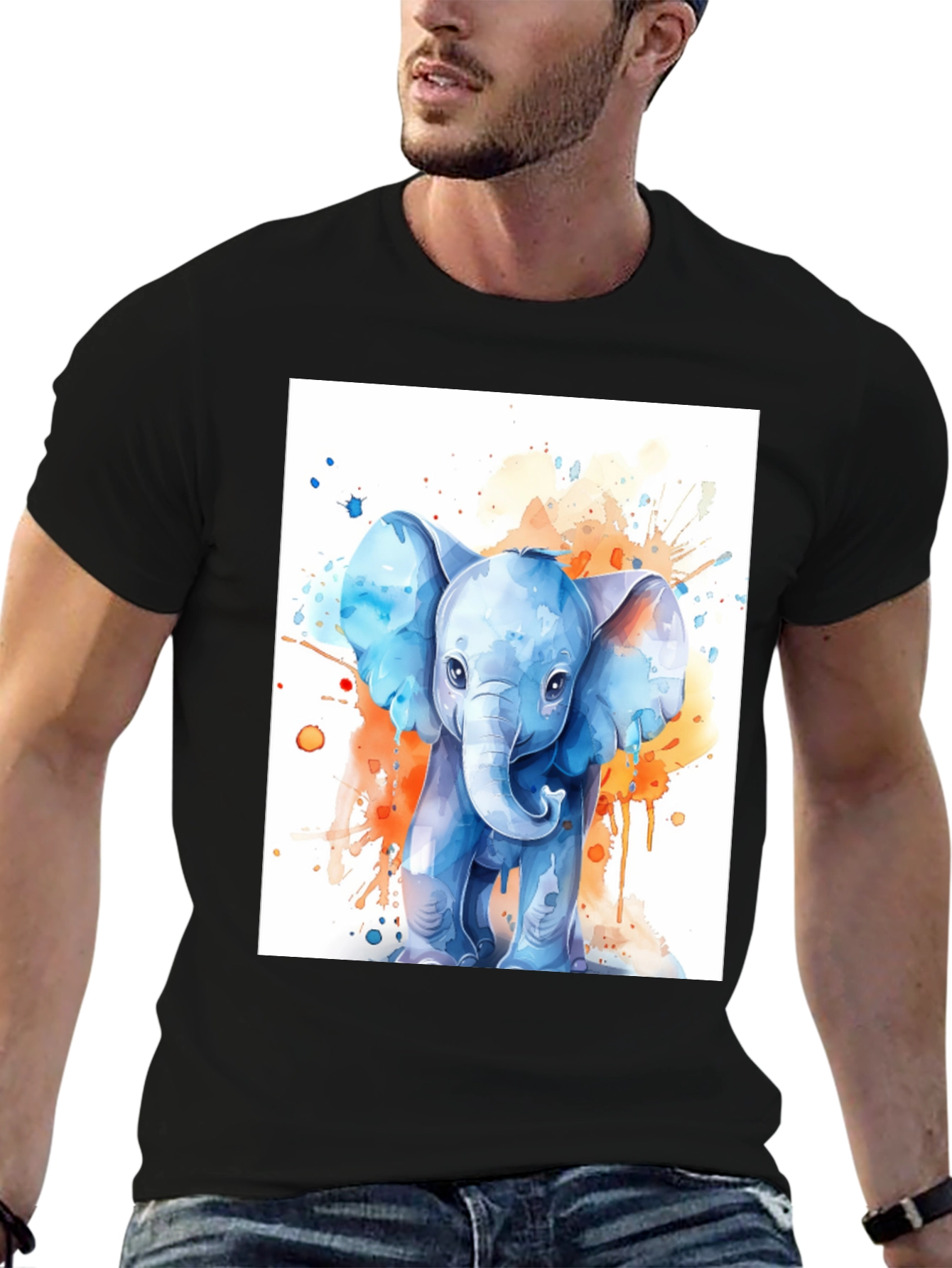 Baby Elephant Watercolor T-Shirt