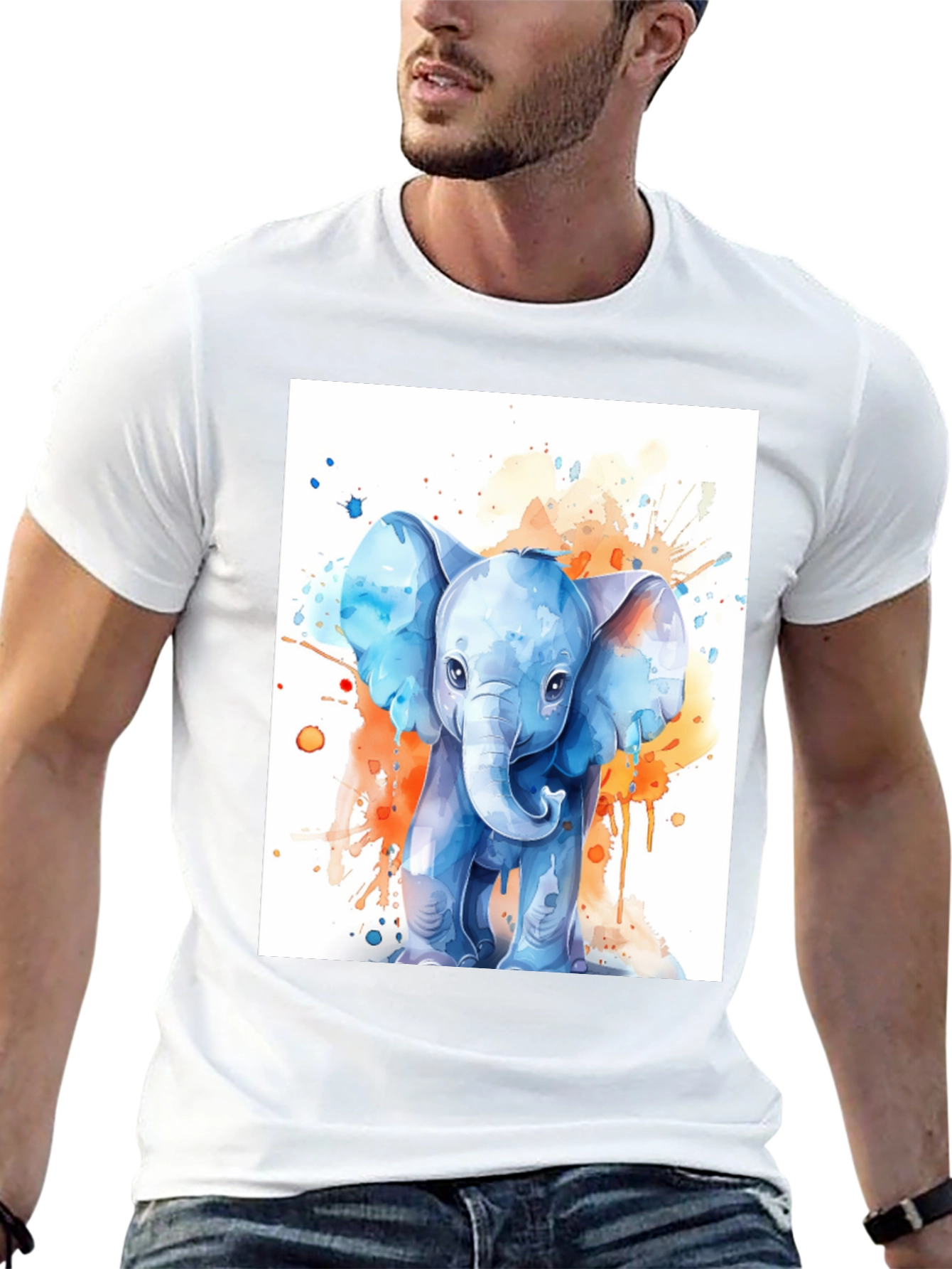 Baby Elephant Watercolor T-Shirt