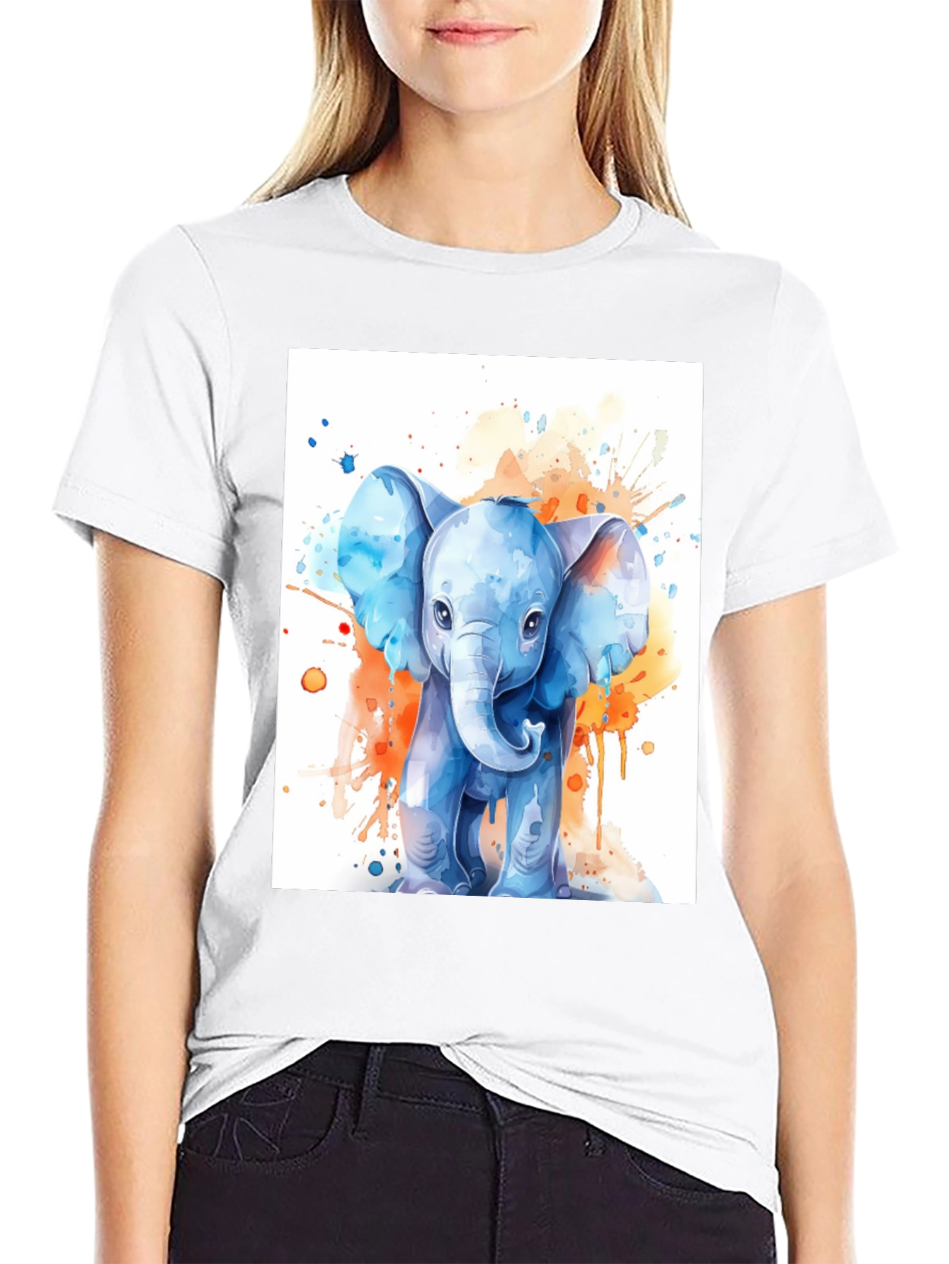 Baby Elephant Watercolor T-Shirt
