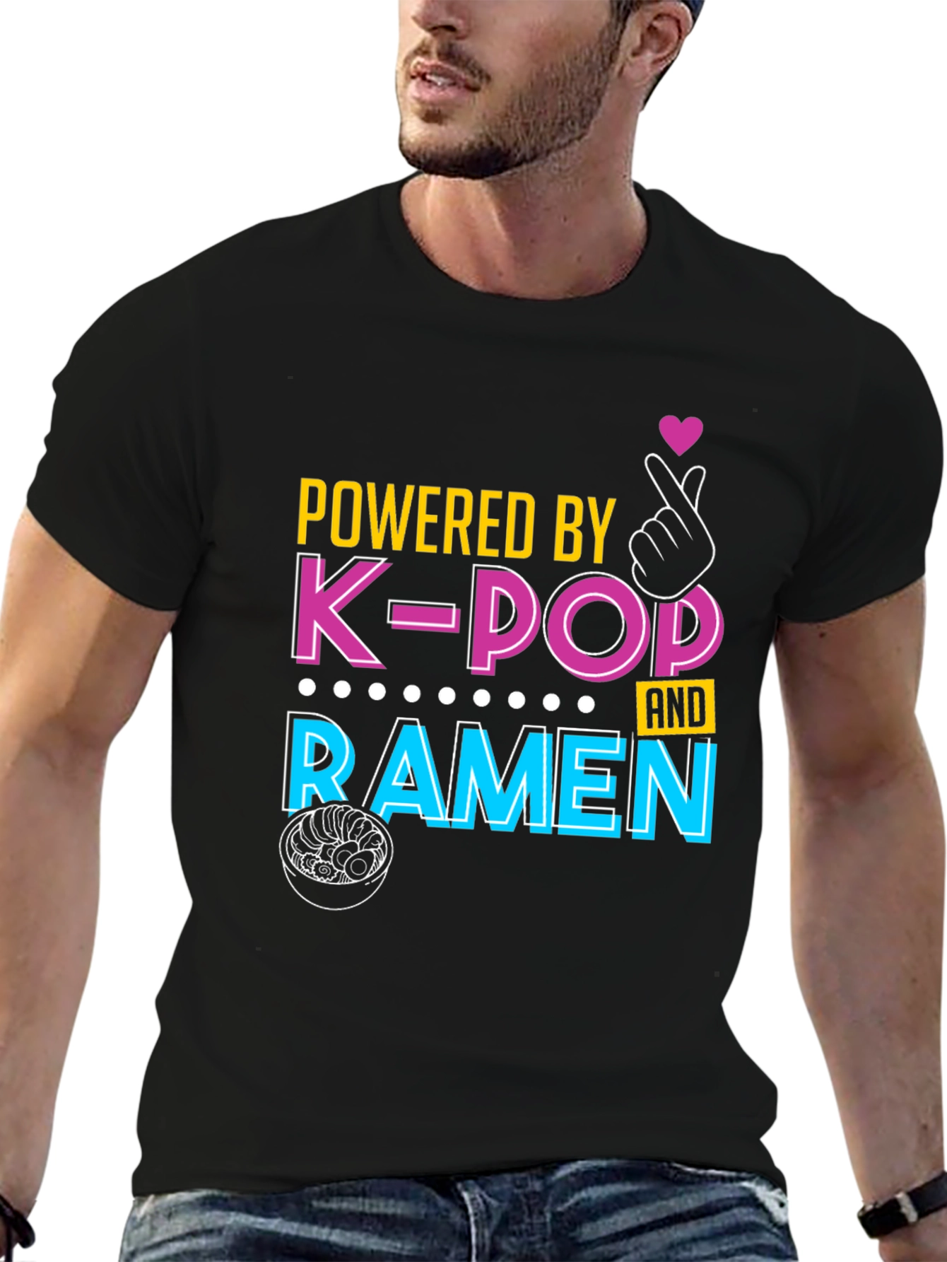 Powered By K-Pop and Ramen T-Shirt