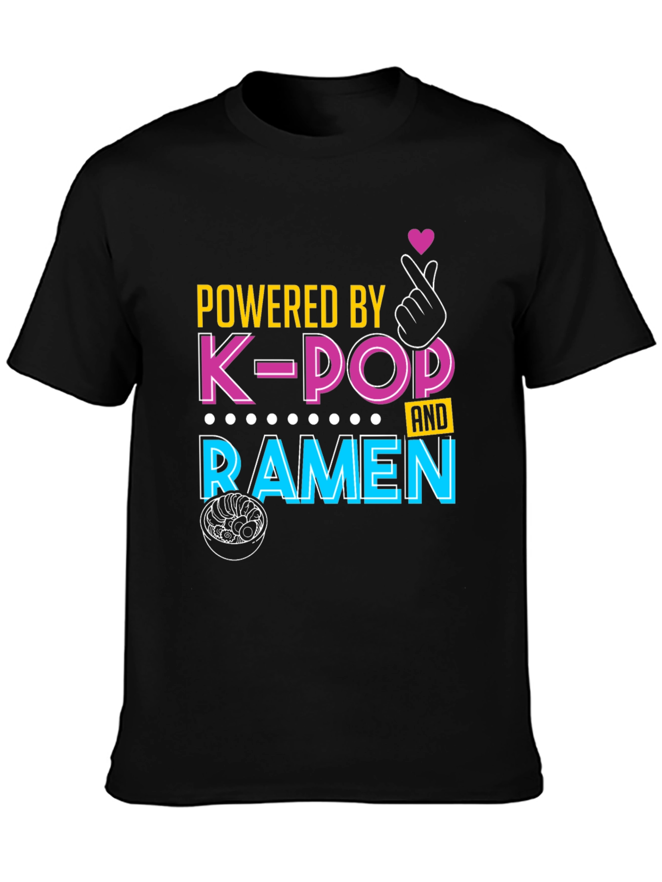 Powered By K-Pop and Ramen T-Shirt