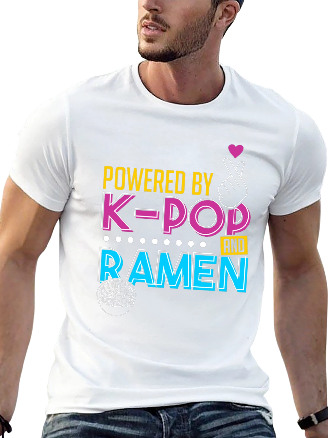 Powered By K-Pop and Ramen T-Shirt
