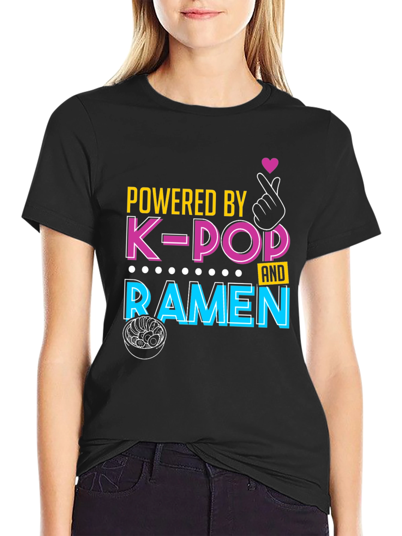 Powered By K-Pop and Ramen T-Shirt