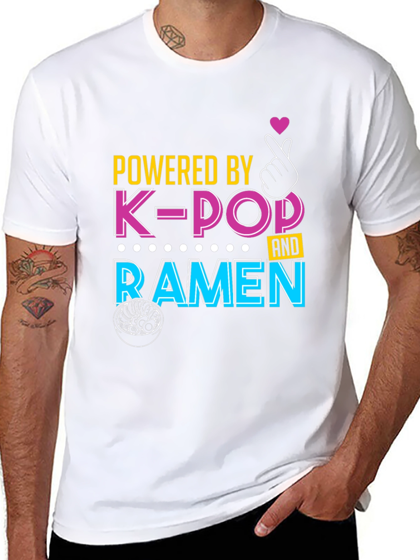 Powered By K-Pop and Ramen T-Shirt