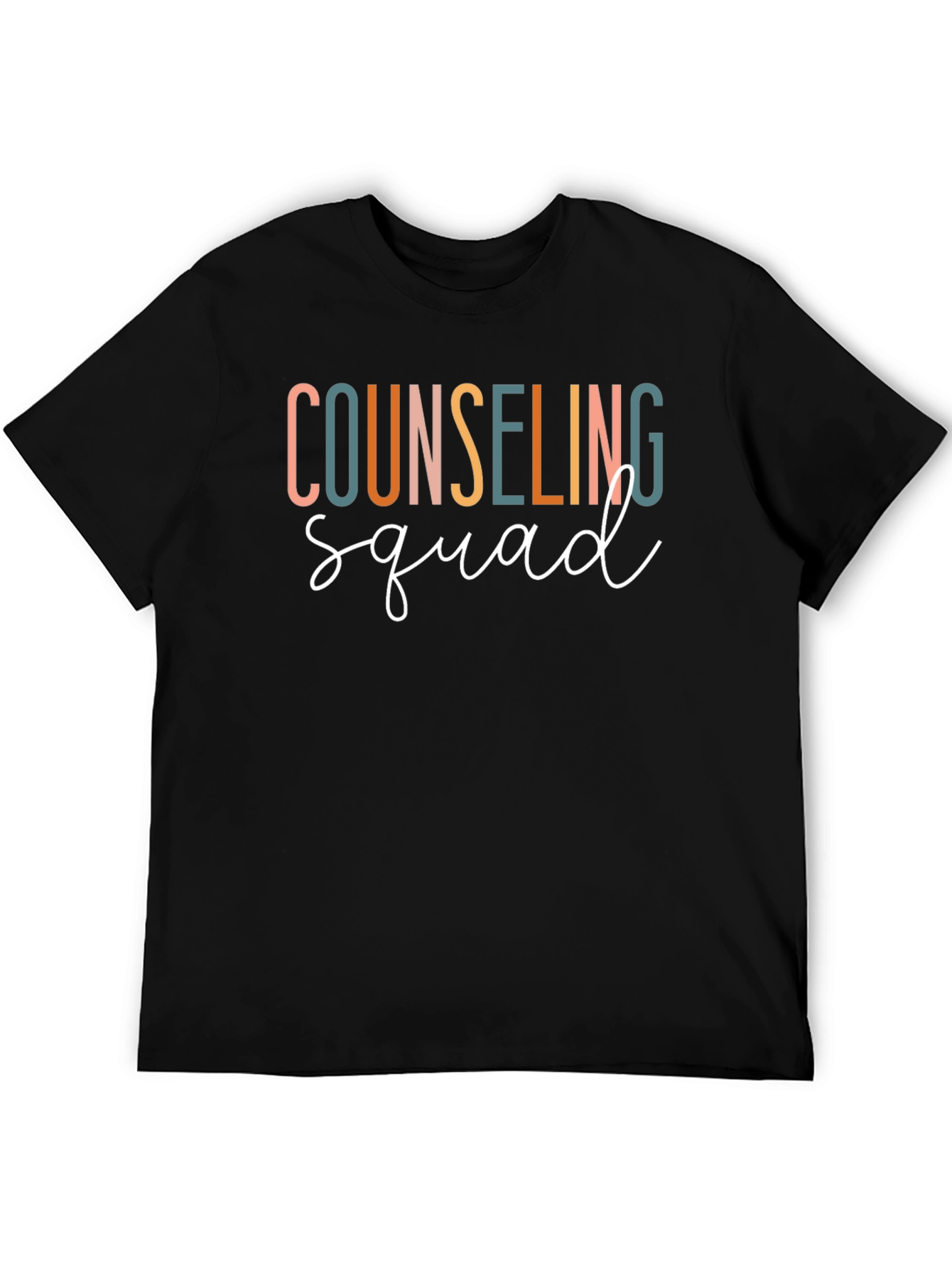 Counseling Squad Graphic Tee - Black Cotton T-Shirt
