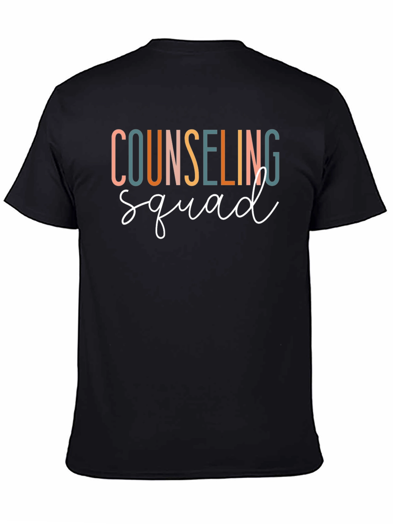 Counseling Squad Graphic Tee - Black Cotton T-Shirt