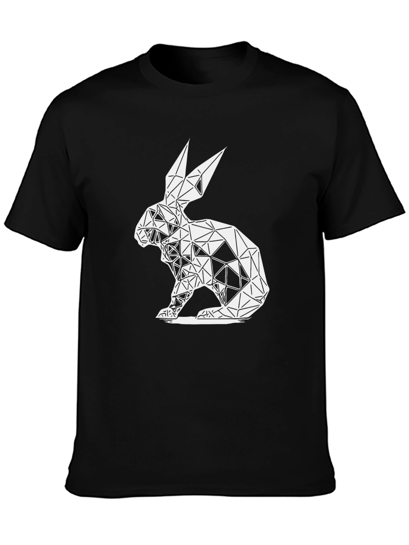 Geometric Rabbit Tee - Modern Art Style