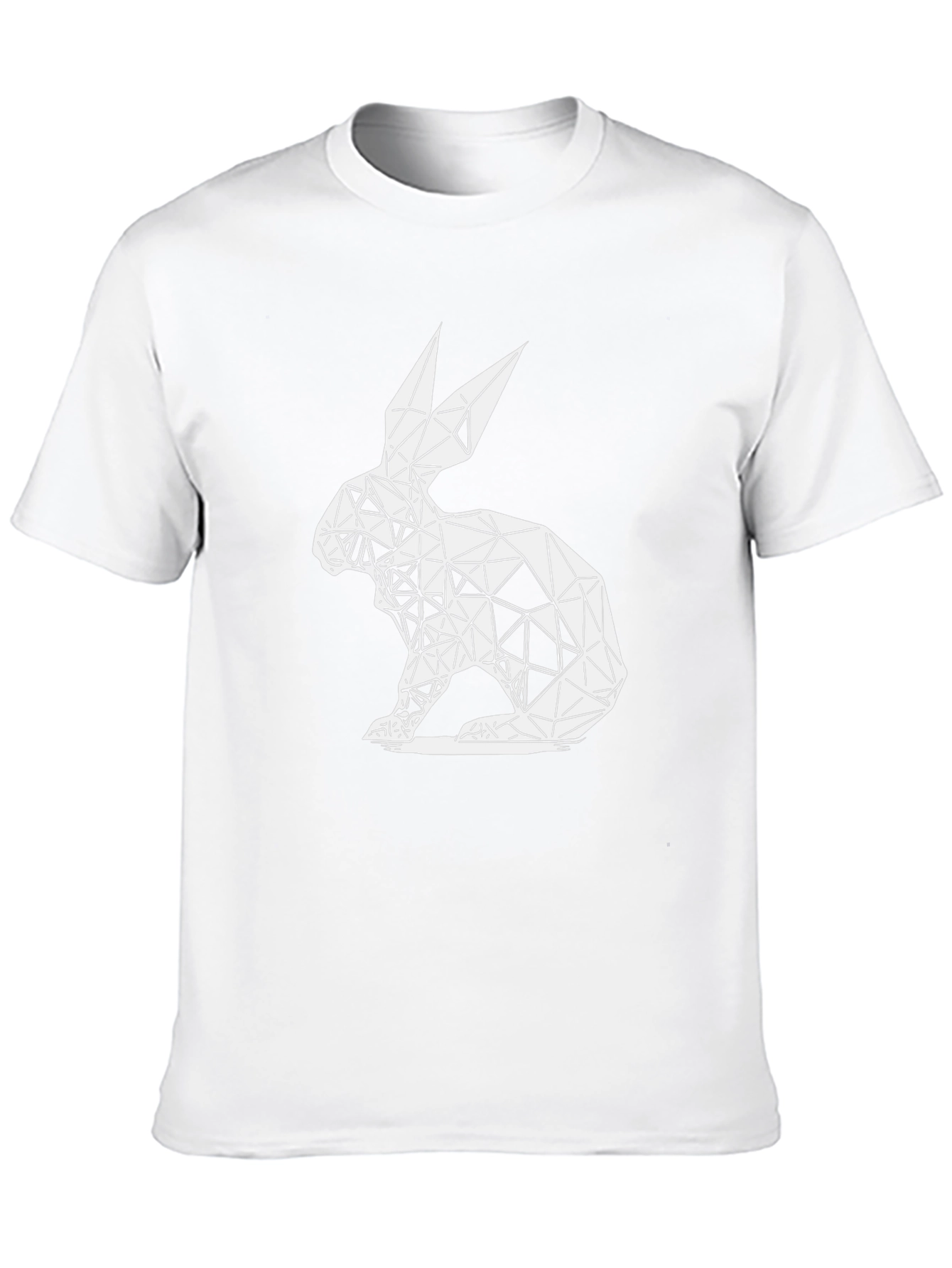 Geometric Rabbit Tee - Modern Art Style