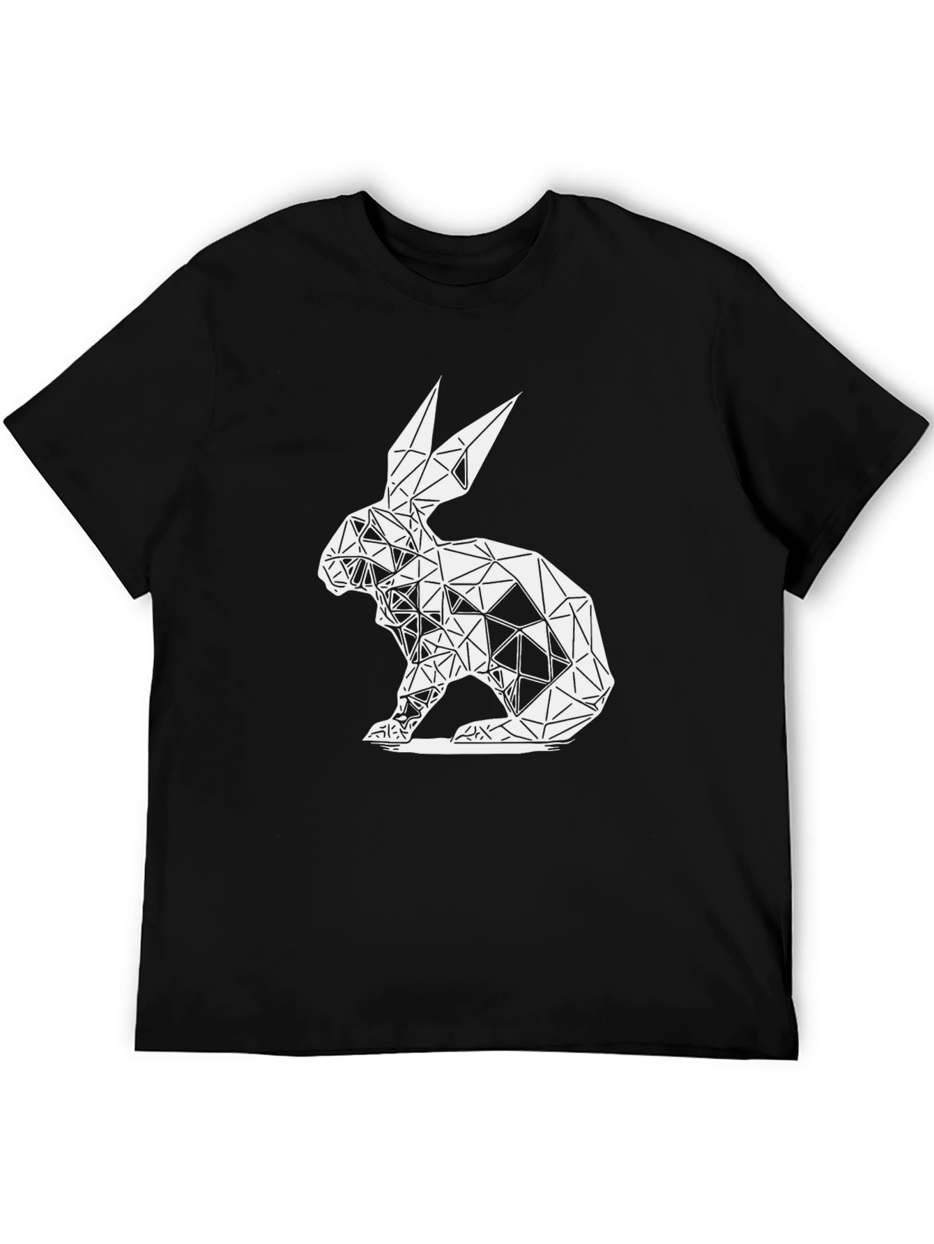 Geometric Rabbit Tee - Modern Art Style