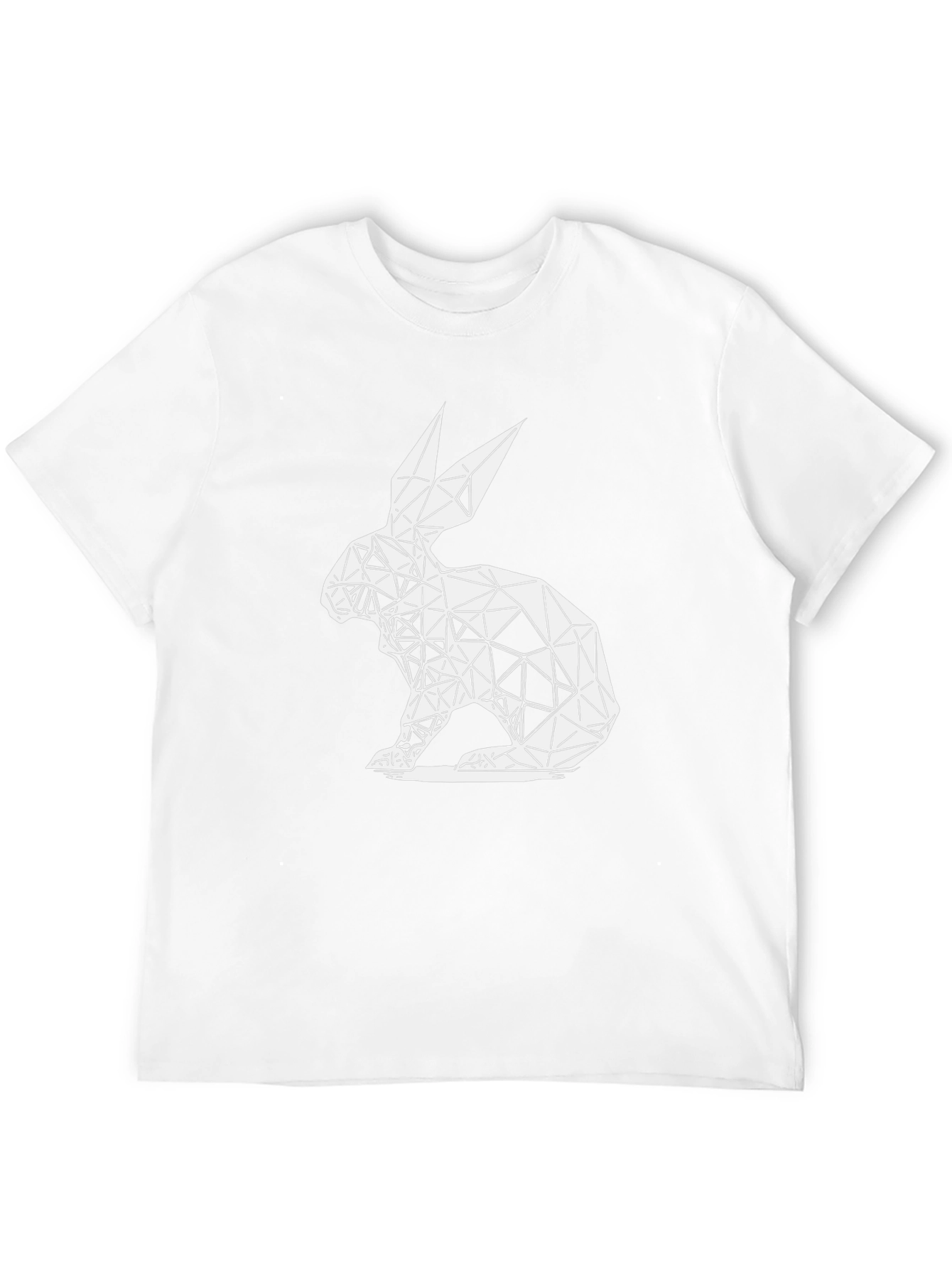 Geometric Rabbit Tee - Modern Art Style