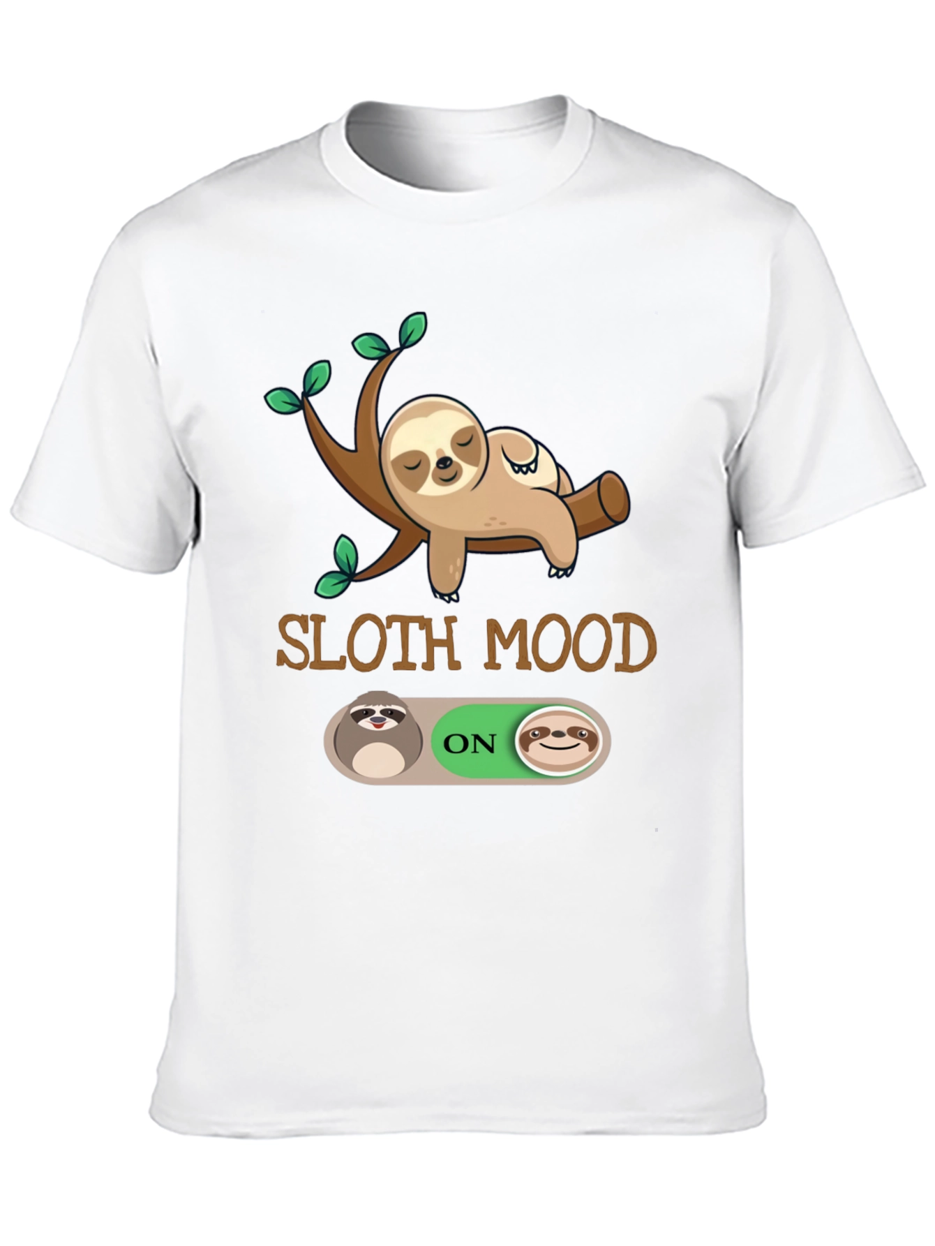 Sloth Mood On Graphic T-Shirt - Black