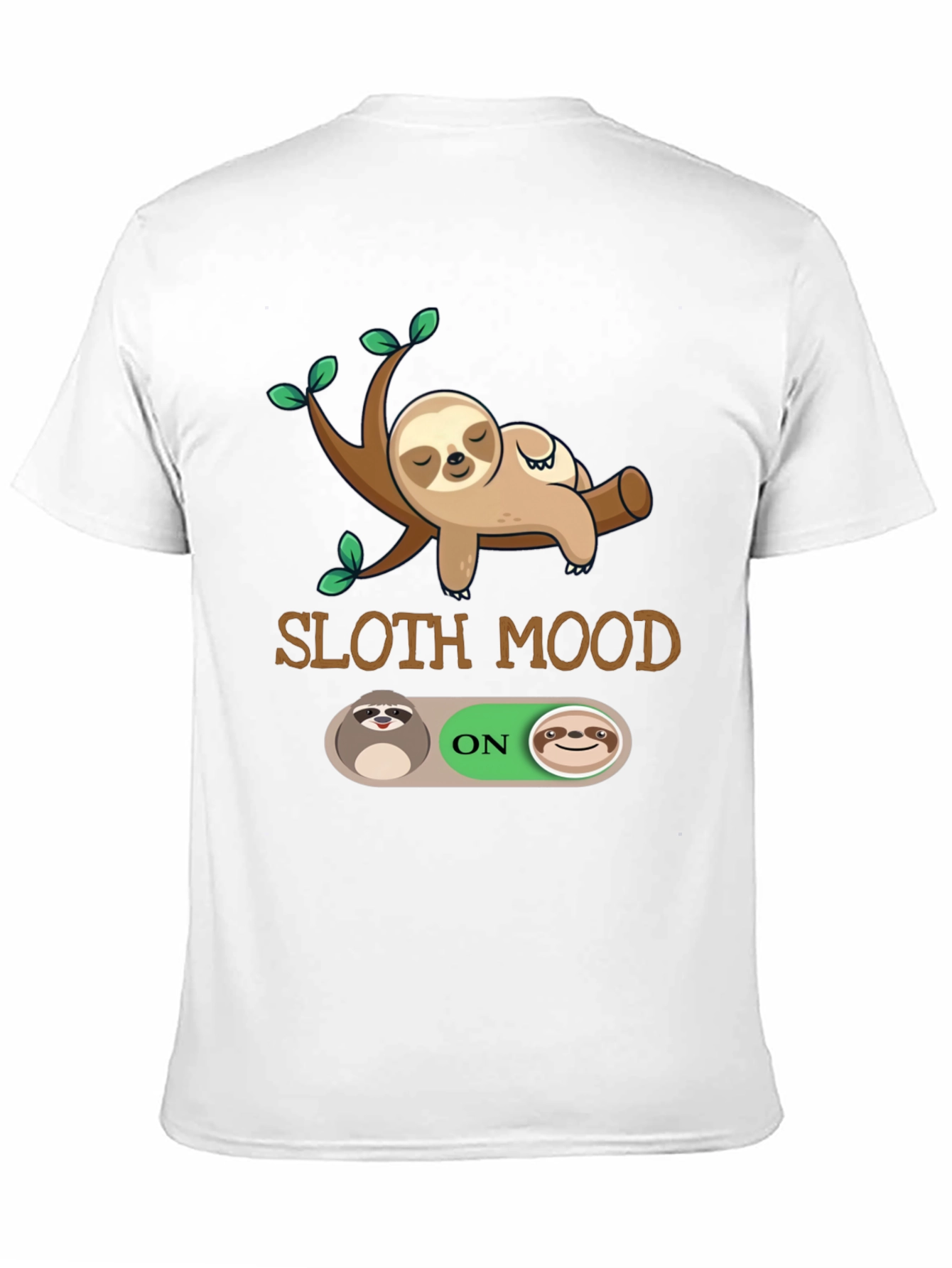 Sloth Mood On Graphic T-Shirt - Black