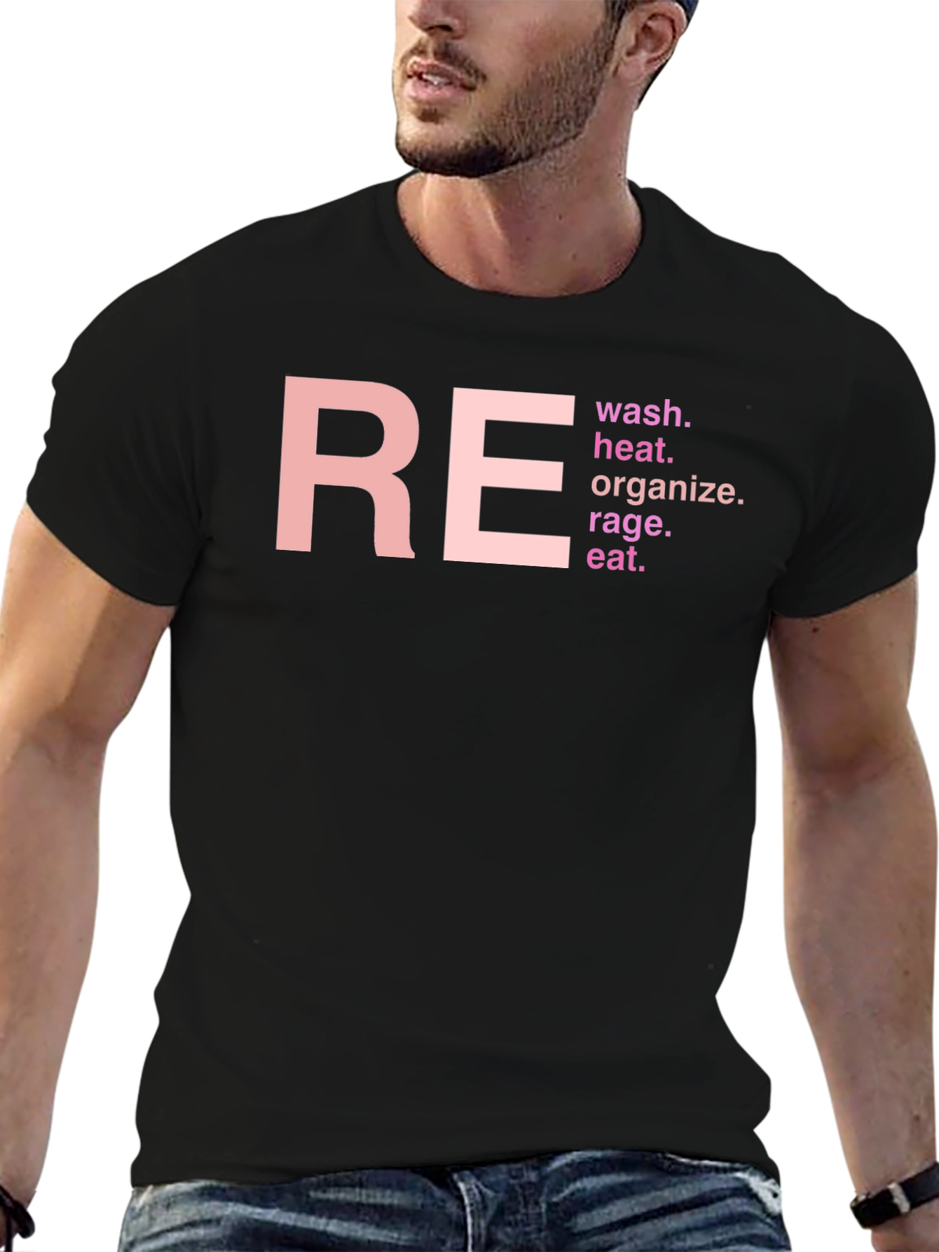 RE Wash Heat Organize Rage Eat T-Shirt