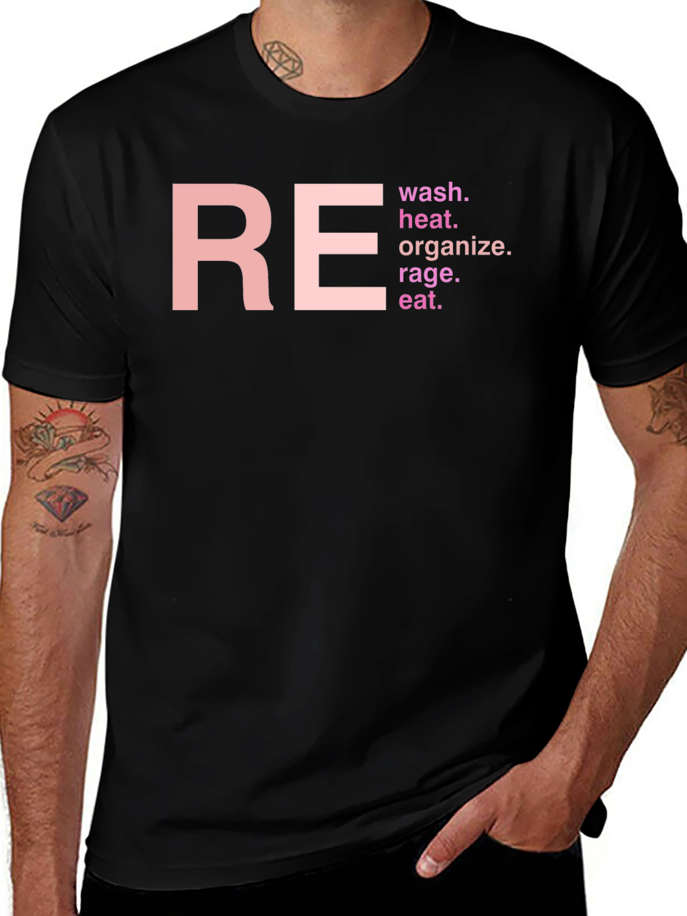 RE Wash Heat Organize Rage Eat T-Shirt