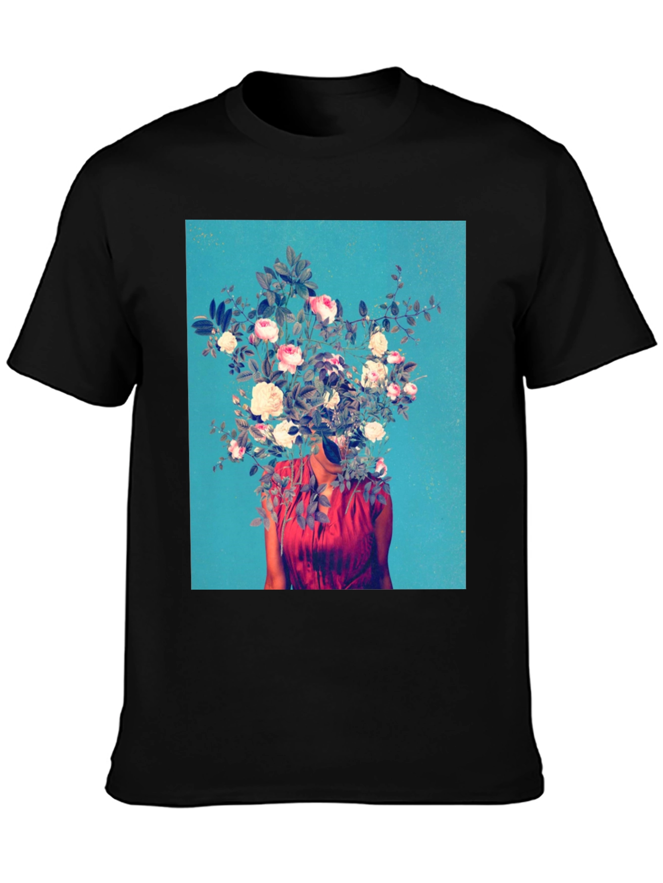 Floral Head T-Shirt - Artistic Graphic Tee