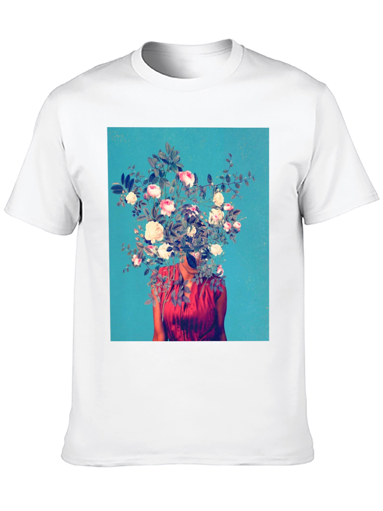 Floral Head T-Shirt - Artistic Graphic Tee