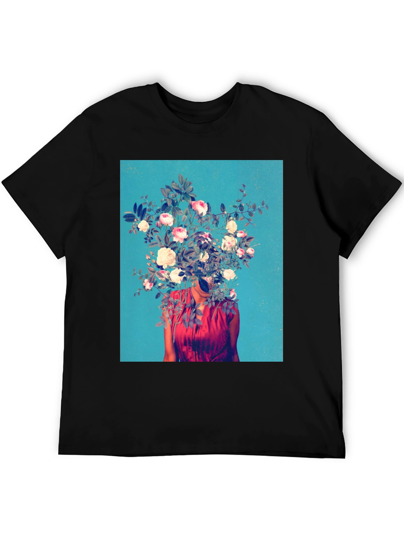 Floral Head T-Shirt - Artistic Graphic Tee